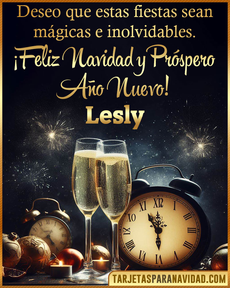 Feliz Navidad y Próspero Año Nuevo Lesly