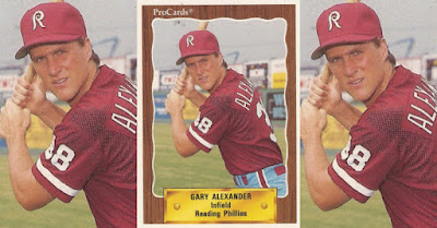 Gary Alexander 1990 Reading Phillies card