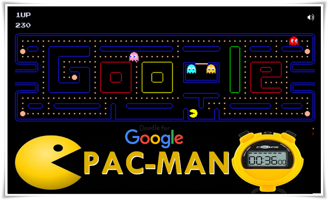 Doodle of PAC-MAN game created by Google