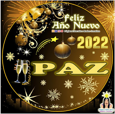 Nombre PAZ por Año Nuevo 2022 - Cartelito mujer