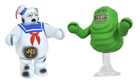 San Diego Comic-Con 2017 Exclusive Ghostbusters Glow in the Dark Slimer & Battle Damaged Stay Puft Marshmallow Man Vinimates by Diamond Select Toys