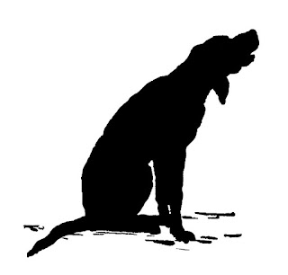 dog silhouette antique image illustration download