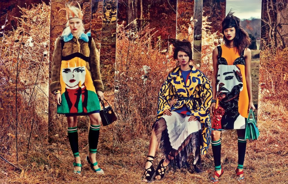 Magazine photoshoot : Malaika Firth, Marina Nery, Sasha Luss, Irene Hiemstra, Juliana Schurig Photoshot For W Ma