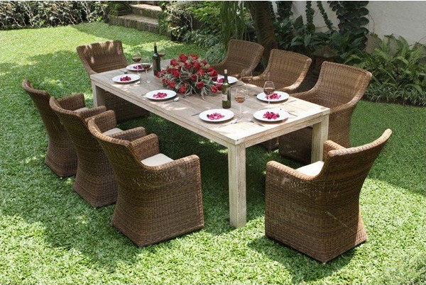 Seville recycled teak dining set