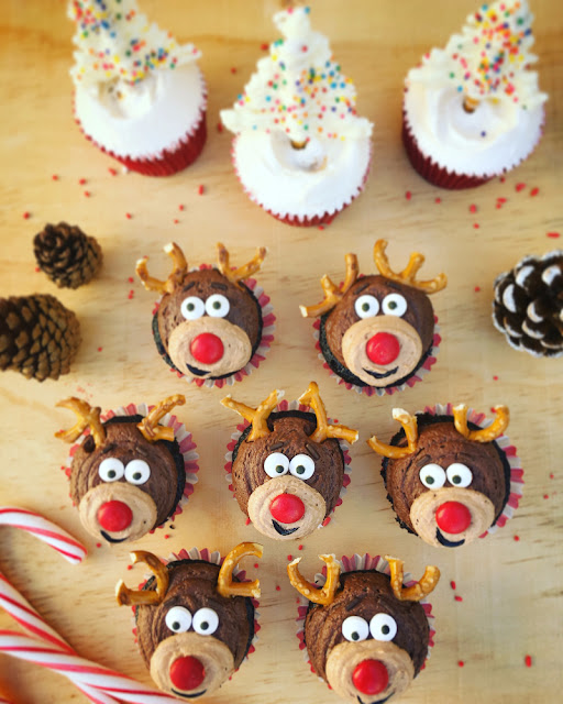 Mini Cupcakes de Rodolfo el Reno + "La Receta" de cupcakes de chocolate