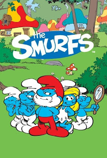 desenho dos smurfs filme dos smurfs azul branco