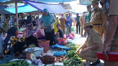 Pemda Konut Tinjau Harga Sembako dan Ikan di Pasar Molawe