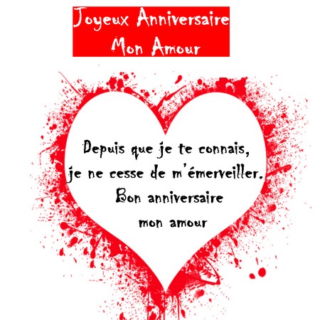 Joyeux Anniversaire Mon Amour