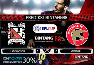 Prediksi Skor Darlington vs Walsall 21 November 2019