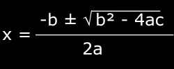 The quadratic formula