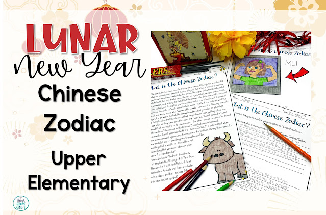 Chinese New Year Zodiac Activity for Upper elementary