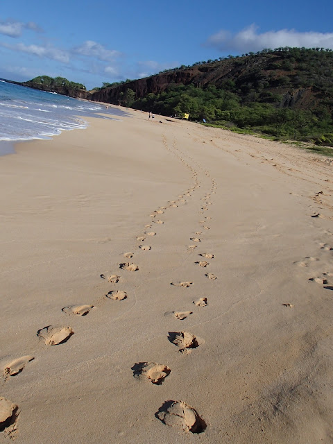 footprints in sand