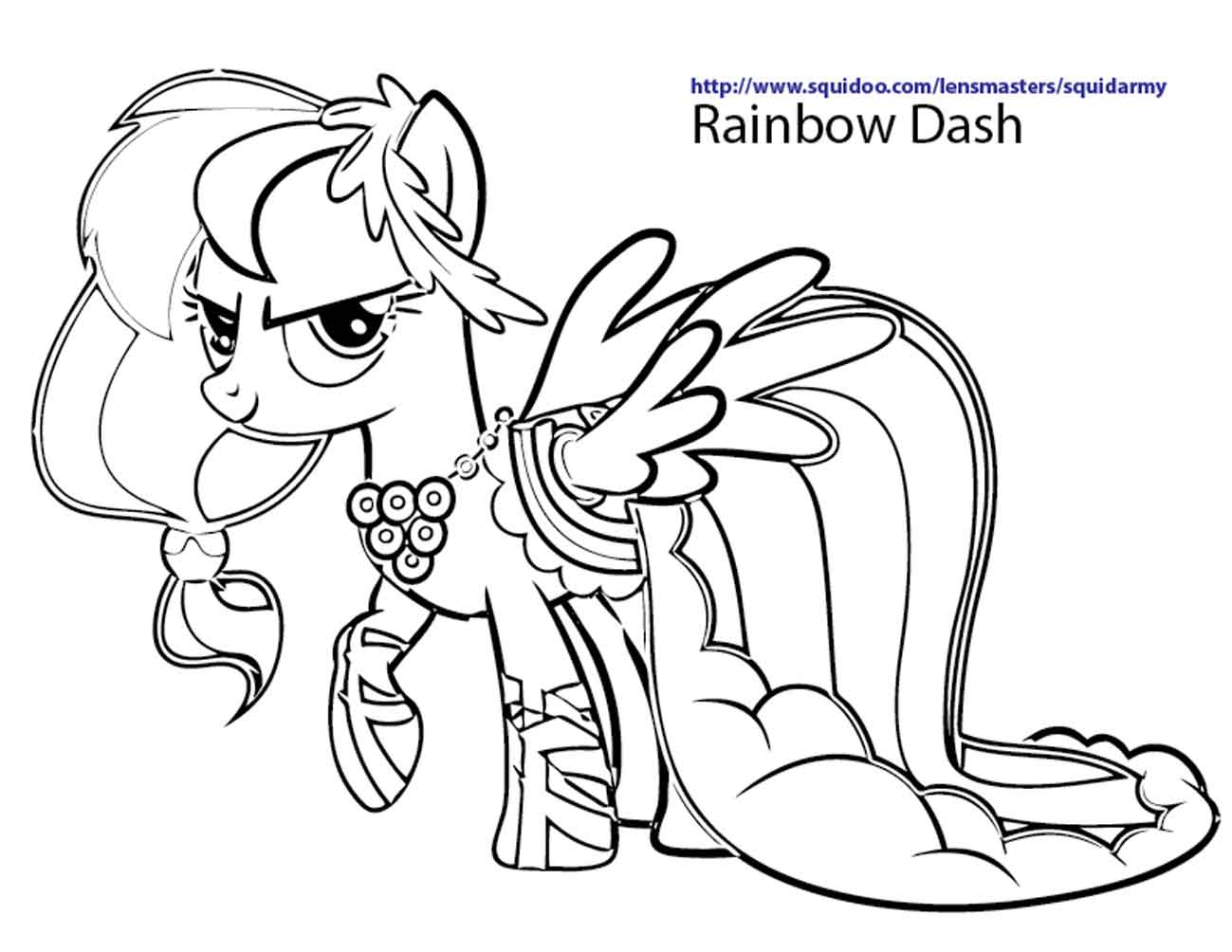 Rainbow Dash Coloring Pages 8