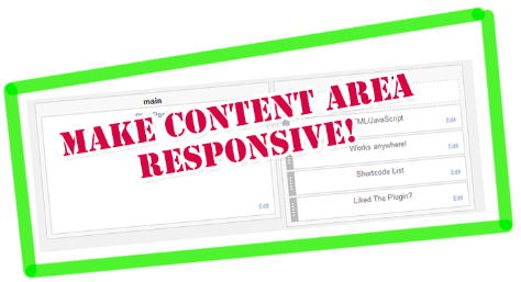 make content area responsive