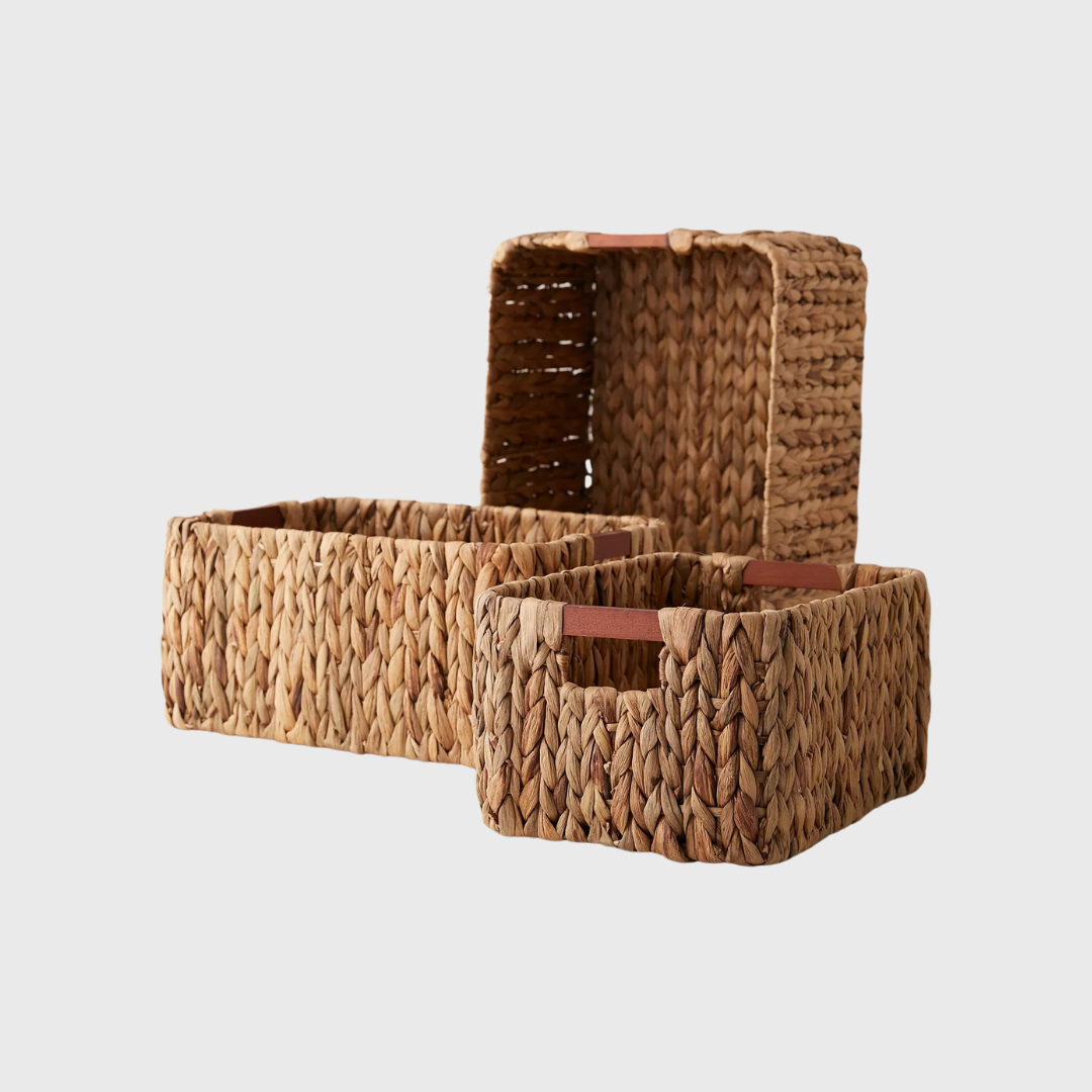 woven nesting storage basket set