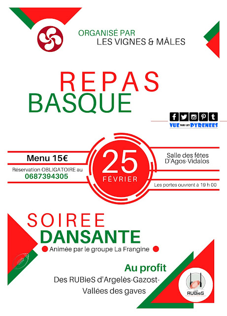 Soirée solidaire Basque 2023 à Agos-Vidalos