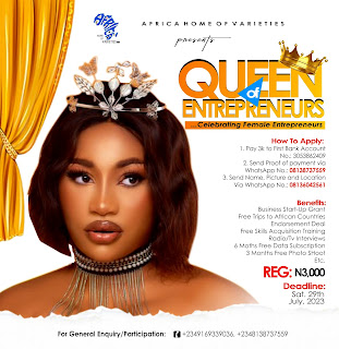 "Queen of Entrepreneurs Pageant 2023: Registration Now On