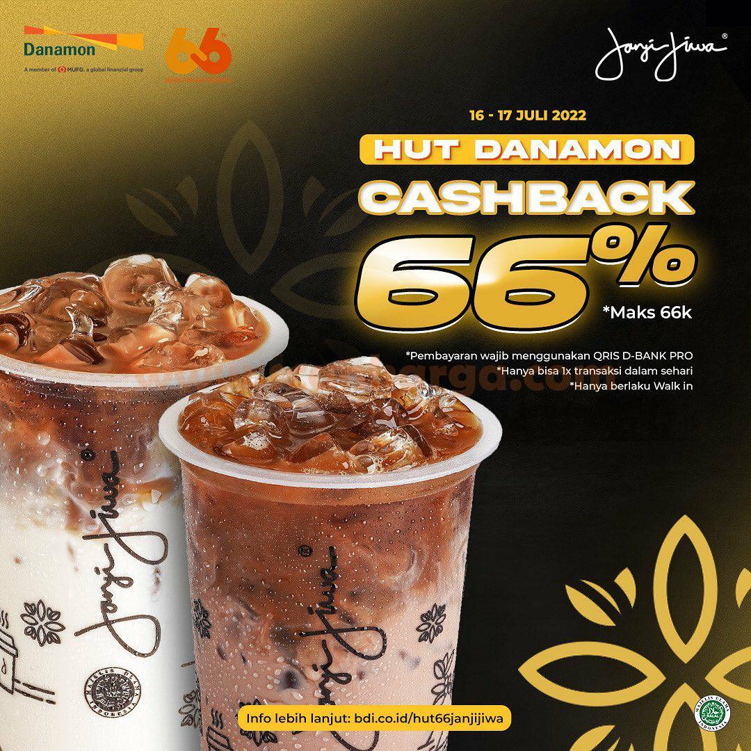 Promo Kopi Janji Jiwa HUT Danamon ke-66! Dapatkan Cashback 66%