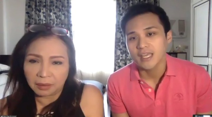 Claire dela Fuente with son Gigo de Guzman