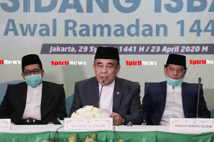 Pemerintah RI, Tetapkan 1 Ramadan 1441H Jatuh Pada Jumat, 24 April 2020