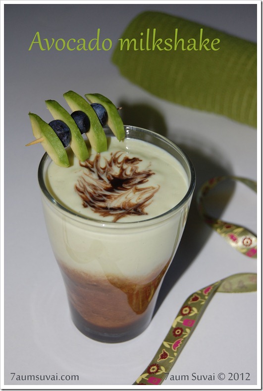 Avocado milkshake