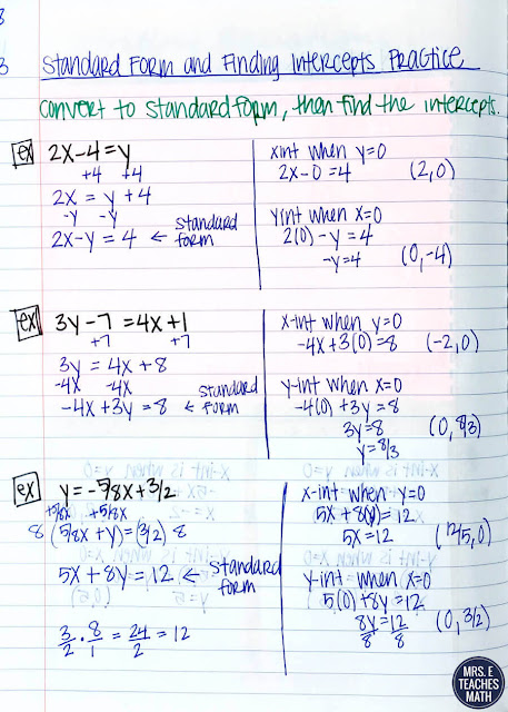 I used these foldables and interactive notebook pages as notes for my algebra 1 students.  My students were engaged while learning about slope and writing equations of lines!