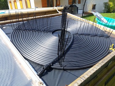 Rigidifier la galette en tuyau PVC panneau chauffe eau solaire pour piscine