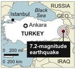 Turkey hit by 7.2 magnitude earthquake