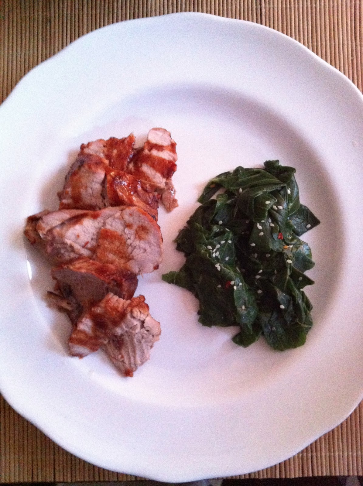 Taylor Made Asian Brined Pork Loin With A Hoisin Glaze Sesame Greens