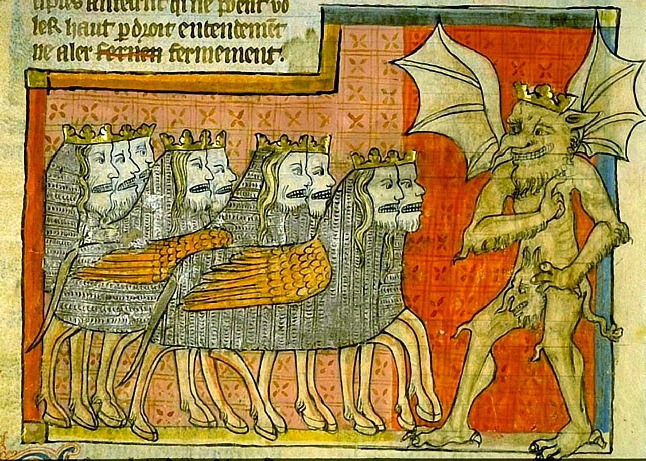 A perseguição do Anticristo. Apocalipse 1220-70. Biblioteca de Toulouse, França.