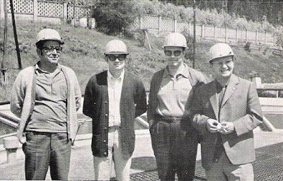 Manuel Vega, José  Carlos Menéndez, José Luis Fanjul y Vicente Andrés Gimeno en Llaranes 1970