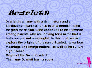 meaning of the name "Scarlett"