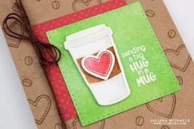 Sunny Studio Stamps: Mug Hugs Hug In A Mug Card by Juliana Michaels.