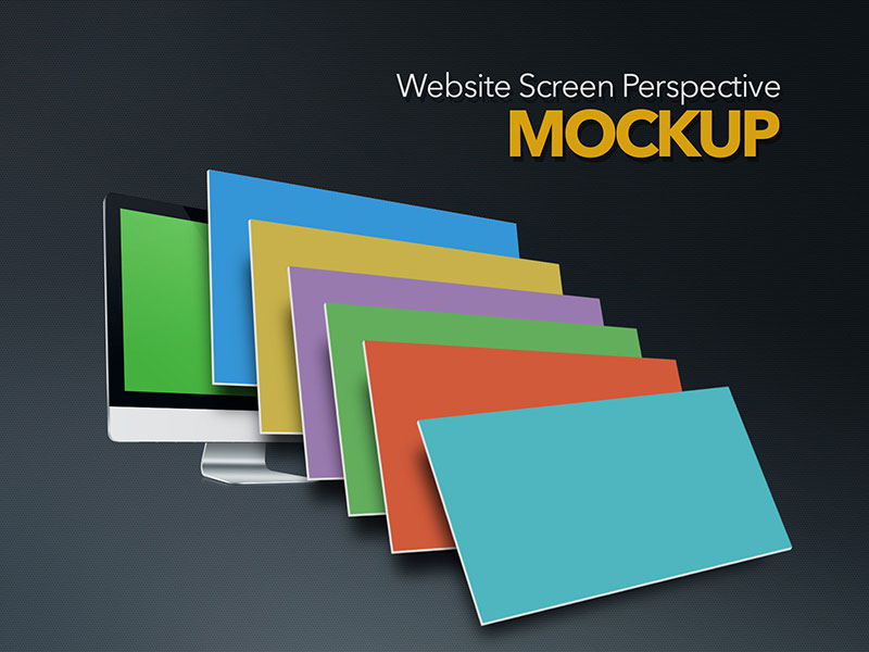 Website Screens Perspective Mockup