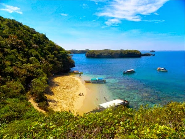 Marcos island at hundred islands in the Philippines