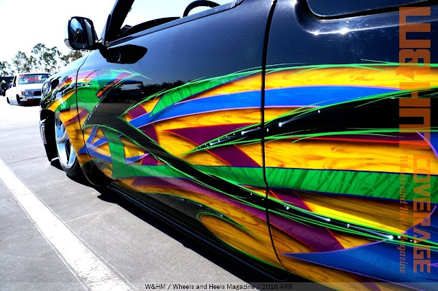 Bubba Castaneck's 1991 Toyota Pickup in Bright and Neo Details at Relaxing in SoCal 2016