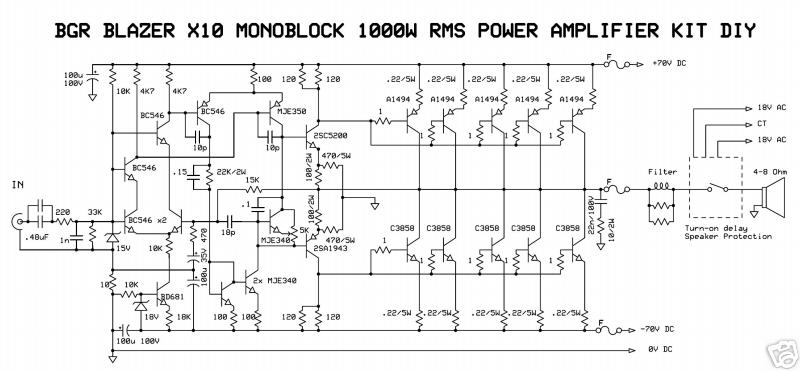 1000 Watt Power Amplifier Blazer