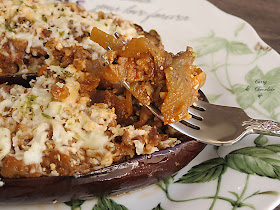 Berenjenas rellenas de carne picada - Stuffed eggplants with minced meat