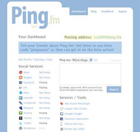 Ping.fm vulnerable to Clickjacking (Video Demonstration)