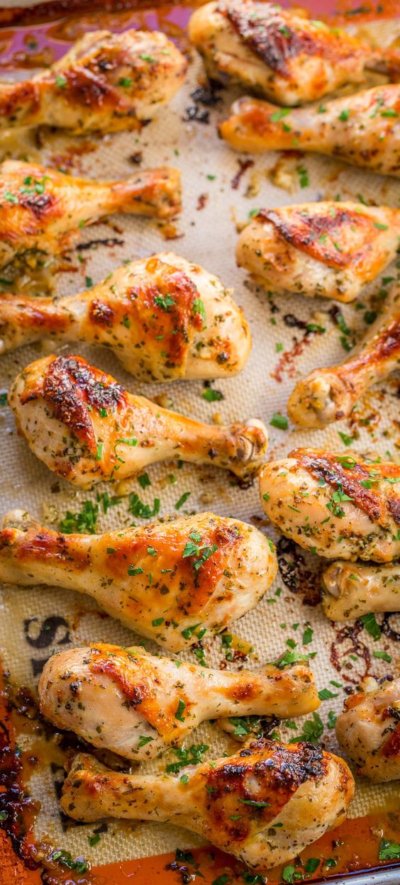 Baked Chicken Legs with Garlic and Dijon