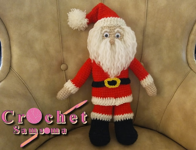 كروشيه دمية بابا نويل. كروشيه  بابا نويل. كروشيه دمية . Papa Noel a crochet. Papa Noel en crochet. Amigurumi papa noel3 crochet كروشيه . بابا نويل بالكروشي . سنة سعيدة 2017 . 