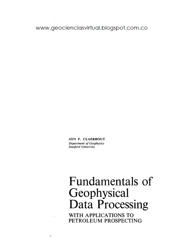 Geociencias Virtual Fundamentals Of Geophysical Data