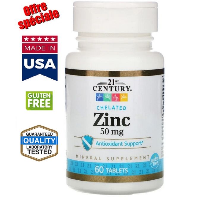 21st Century Zinc 50 mg, 60 Tablets