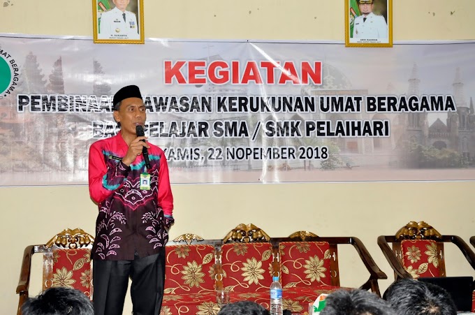 Ka.Kankemenag Ajak Pelajar Amalkan Tri Kerukunan Umat Beragama