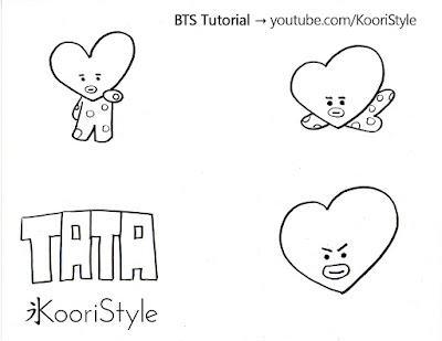 Koori Style, KooriStyle, BTS, BT21, Tata, V, Tae, TaeHyung, Pin, Brooch, Broche, Felt, DIY, Tutorial, Make, Easy, Cute, Kpop, Facil, Fieltro, Plantilla, Printable