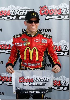 McMurray pole award Darlington