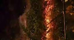 Το βράδυ της Τετάρτης, ομάδα νεαρών έβαλε φωτιά στο χριστουγεννιάτικο δέντρο, το οποίο είχε τοποθετηθεί στην πλατεία Εξαρχείων το πρωί της ί...
