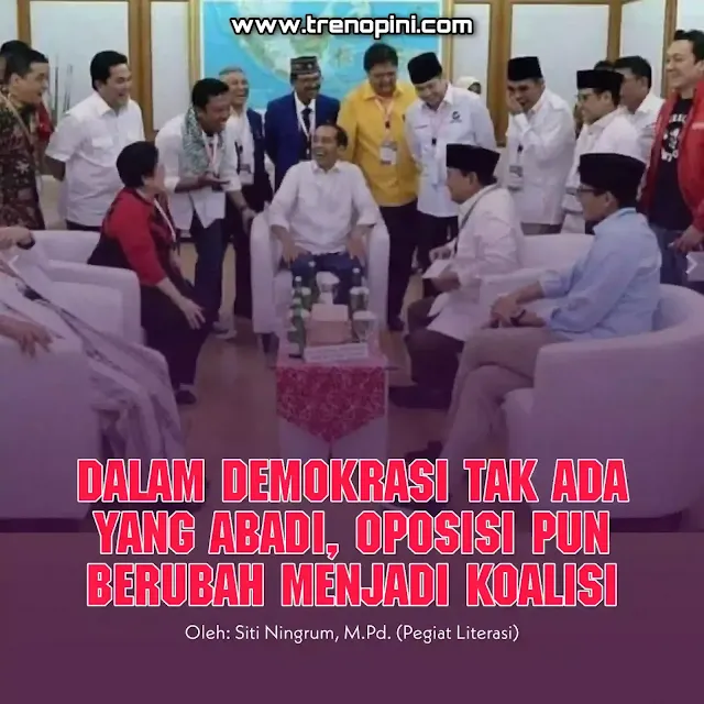 reshuffle kabinet enam menteri, yang salah satunya adalah mantan rivalnya presiden Jokowi ketika pemilihan capres dan cawapres pada pemilu 2019 lalu.