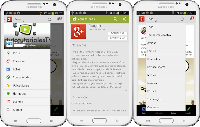 Google+ para android se actualiza con nuevas características y funciones