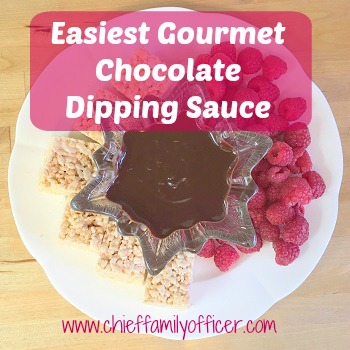 Easiest Gourmet Chocolate Dipping Sauce | Chief Family Officer